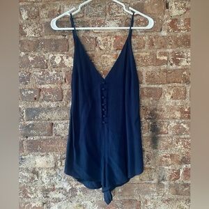 Reformation Navy Romper